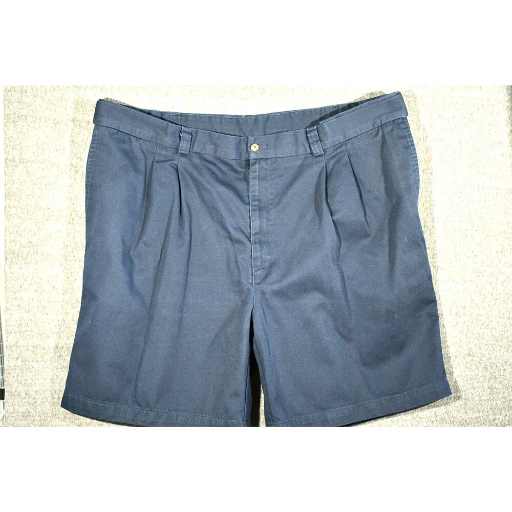 George Foreman Men's Shorts Pleated Front Comfort Expandable Waist 100% Cotton